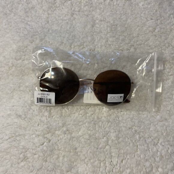 NWT Joe’s Jeans Gold Round Aviator Sunglasses main image 6